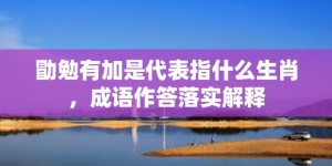 勖勉有加是代表指什么生肖，成语作答落实解释