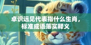 卓识远见代表指什么生肖，标准成语落实释义