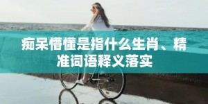 痴呆懵懂是指什么生肖、精准词语释义落实