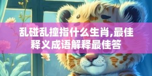 乱碰乱撞指什么生肖,最佳释义成语解释最佳答