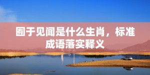 囿于见闻是什么生肖，标准成语落实释义