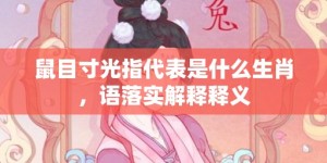 鼠目寸光指代表是什么生肖，语落实解释释义