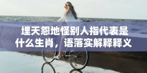 埋天怨地怪别人指代表是什么生肖，语落实解释释义