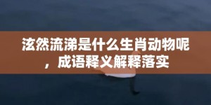 泫然流涕是什么生肖动物呢，成语释义解释落实