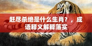 赶尽杀绝是什么生肖？，成语释义解释落实