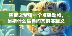 蕉鹿之梦猜一个准确动物，是指什么生肖问答落实释义