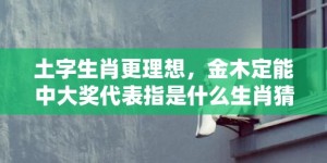 土字生肖更理想，金木定能中大奖代表指是什么生肖猜打一正确数字，成语落实分析解答