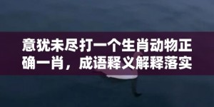 意犹未尽打一个生肖动物正确一肖，成语释义解释落实