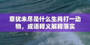 意犹未尽是什么生肖打一动物，成语释义解释落实