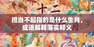 担当不起指的是什么生肖，成语解释落实释义