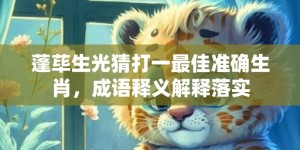 蓬荜生光猜打一最佳准确生肖，成语释义解释落实