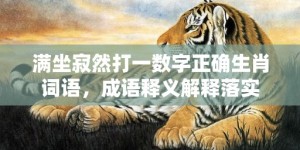 满坐寂然打一数字正确生肖词语，成语释义解释落实