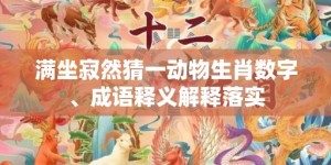 满坐寂然猜一动物生肖数字、成语释义解释落实