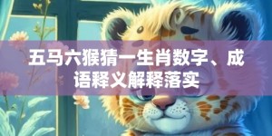 五马六猴猜一生肖数字、成语释义解释落实