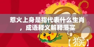 惹火上身是指代表什么生肖，成语释义解释落实