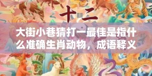 大街小巷猜打一最佳是指什么准确生肖动物，成语释义解释落实