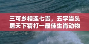 三可乡相连七贵，五字当头居天下猜打一最佳生肖动物数字、成语最佳释义解释答