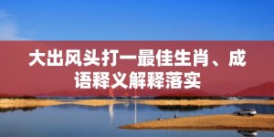 大出风头打一最佳生肖、成语释义解释落实