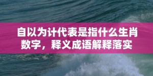 自以为计代表是指什么生肖数字，释义成语解释落实