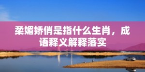 柔媚娇俏是指什么生肖，成语释义解释落实