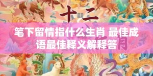 笔下留情指什么生肖 最佳成语最佳释义解释答