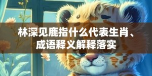 林深见鹿指什么代表生肖、成语释义解释落实