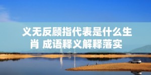 义无反顾指代表是什么生肖 成语释义解释落实