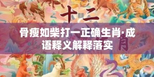 骨瘦如柴打一正确生肖·成语释义解释落实