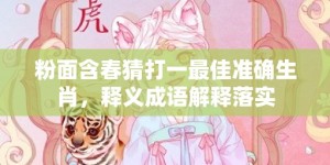 粉面含春猜打一最佳准确生肖，释义成语解释落实