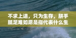 不求上进，只为生存，胼手胝足难如愿是指代表什么生肖，释义成语解释落实