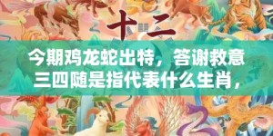 今期鸡龙蛇出特，答谢救意三四随是指代表什么生肖，释义成语解释落实