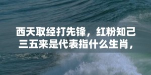 西天取经打先锋，红粉知己三五来是代表指什么生肖，打一最佳生肖，成语释义解释落实