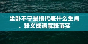 坐卧不宁是指代表什么生肖、释义成语解释落实