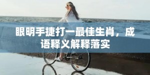 眼明手捷打一最佳生肖，成语释义解释落实