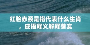 红脸赤颈是指代表什么生肖，成语释义解释落实