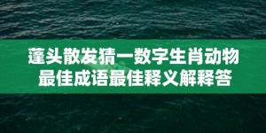 蓬头散发猜一数字生肖动物 最佳成语最佳释义解释答