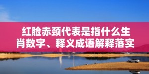 红脸赤颈代表是指什么生肖数字、释义成语解释落实