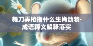 舞刀弄枪指什么生肖动物·成语释义解释落实