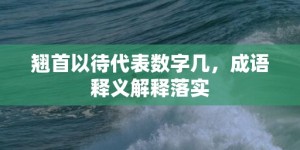 翘首以待代表数字几，成语释义解释落实