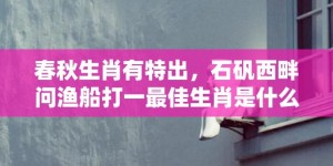 春秋生肖有特出，石矾西畔问渔船打一最佳生肖是什么成语解释落实