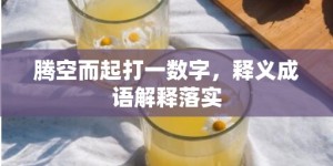 腾空而起打一数字，释义成语解释落实