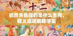 骇然失色指的是什么生肖，释义成语解释落实