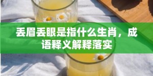 丢眉丢眼是指什么生肖，成语释义解释落实