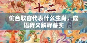 偷合取容代表什么生肖，成语释义解释落实