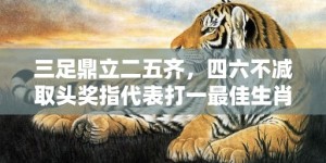 三足鼎立二五齐，四六不减取头奖指代表打一最佳生肖、释义成语解释落实