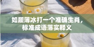 如履薄冰打一个准确生肖，标准成语落实释义