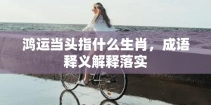 鸿运当头指什么生肖，成语释义解释落实