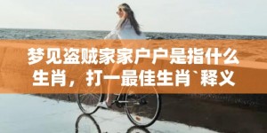 梦见盗贼家家户户是指什么生肖，打一最佳生肖`释义成语解释落实