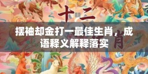 摆袖却金打一最佳生肖，成语释义解释落实