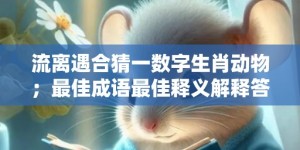 流离遇合猜一数字生肖动物；最佳成语最佳释义解释答